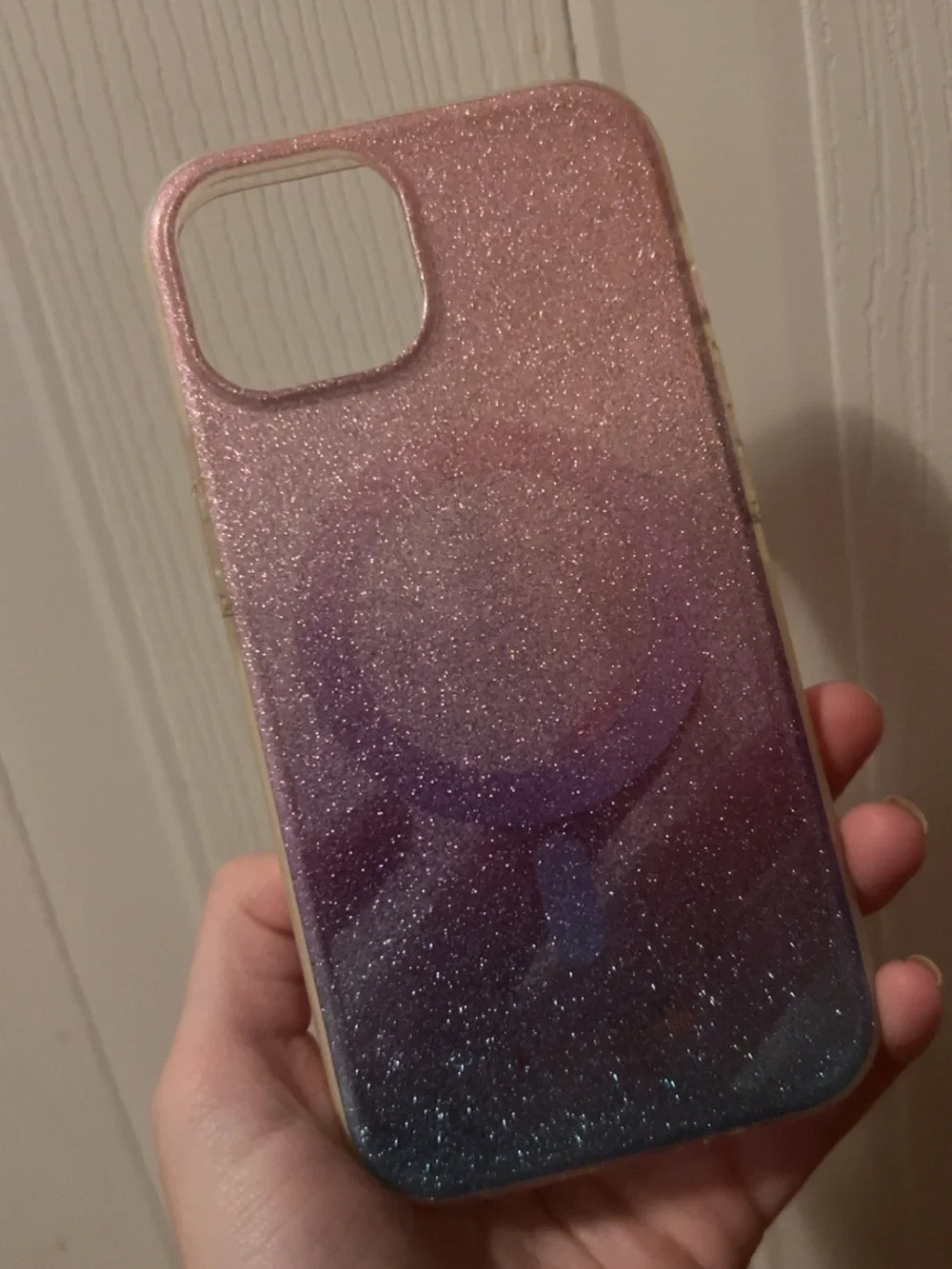 Glitter Ombre Pink to Blue Phone Case iPhone 14